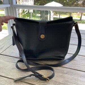 Vintage Coach Nottingham Canterbury Black Leather Binocular Bag